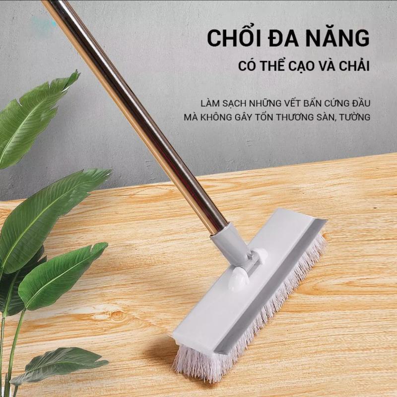 Chổi Chà Sàn Nhà Tắm Thông Minh 2in1 tích hợp cây gạt nước sàn nhà vệ sinh và lau kính - Chổi Lau Sàn Đa Năng Làm Sạch - Chổi Chà Sàn Gạt Nước Nhà Tắm, Nhà Vệ Sinh 2 Mặt Thông Minh Tiện Dụng Làm Sạch Đồng