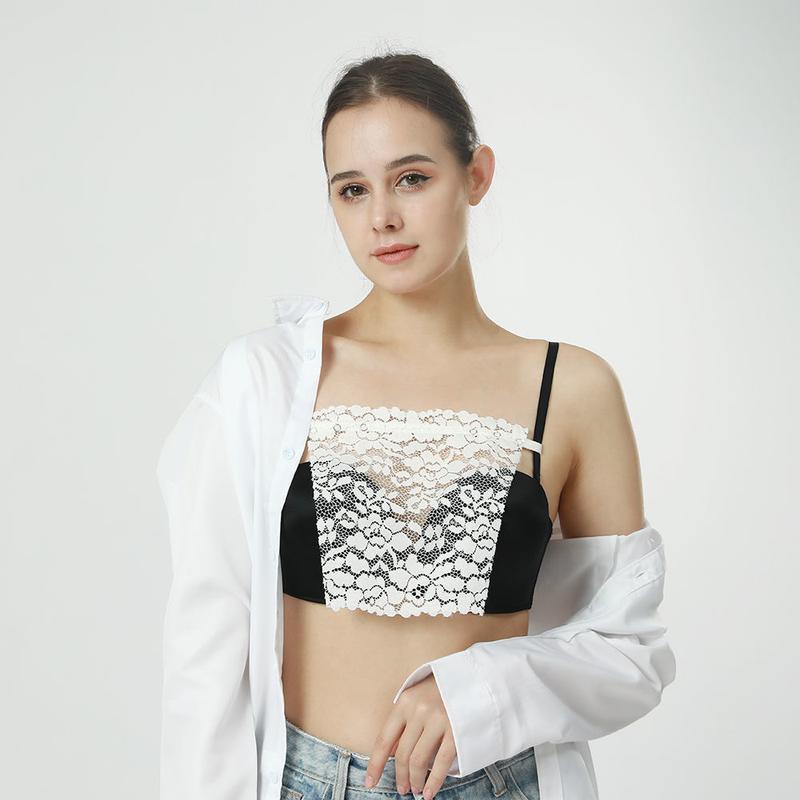 Product Introduction of One piece lace women's seamless and exquisite short, sexy strapless invisible bra with anti light smudging device 9