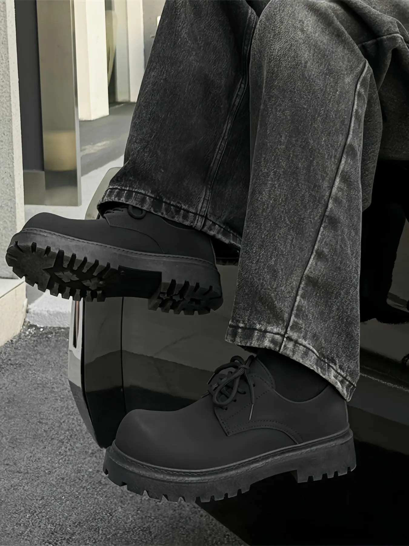 Men's Business Fashion Lace Up Dress Shoes, Casual Comfortable Solid Color Round Toe Low Top Shoes for Daily Wear, All-match Commuter Shoes for Work & Daily, Boy
