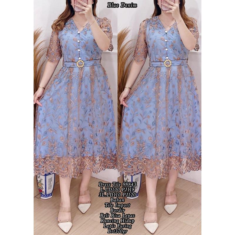 NEW DRESS WANITA  TILE 98843 TILE IMPORT 4