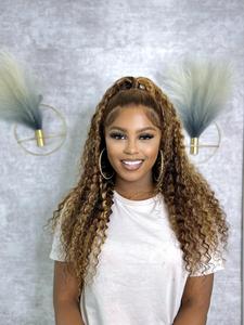 13x4 Lace Front Wavy Wigs for Women, Gorgeous Fluffy Wigs with Baby Hair, Human Hair Wigs for Party, Daily Use