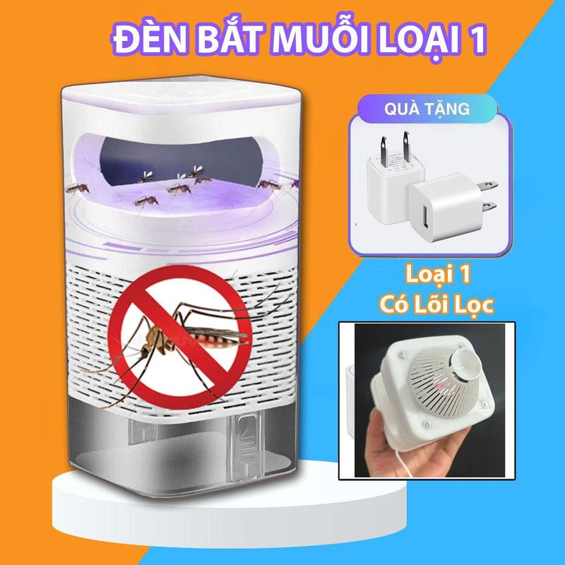 Loại 1 Kèm Củ Sạc Đèn Bắt Muỗi Tia UV Cao Cấp Máy Bắt Muỗi Diệt Côn Trùng Thông Minh Có Quạt Hút Cổng USB Amalife