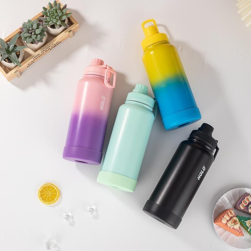 Thể Thao Ngoài Trời Bình Giữ Nhiệt Bằng Thép Không Gỉ Cốc Nước Di Động Dung Tích Lớn Không Gian Chai Nước