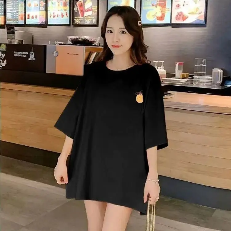 Áo Thun ngắn Tay Phong Cách Hàn Quốc, Dáng Rộng Vừa Vặn, Bán Chạy Vào Mùa Hè Năm 2025, Dành Cho Nữ, Tay Lửng Sinh Viên Nghệ Thuật, Ins Người Nổi Tiếng Trên Internet, Phong Cách Harajuku Ngọt Ngào Áo Trên, Thích Hợp Cho Phong Cách BT 3