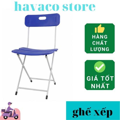 Ghế gấp gọn nhựa 3 lá ngồi văn phòng cà phê quán ăn tiện dụng GG01