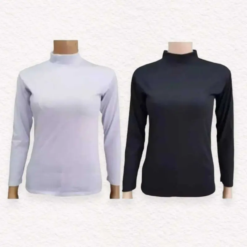 DISKON Inner Daleman Baju Panjang / Manset Kaos Leher Tinggi Std & Jumbo Bahan Kaos Rayon Premium 4