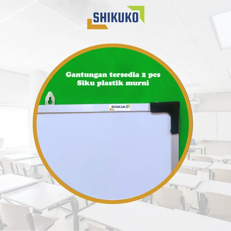 Papan Tulis Whiteboard Magnet Gantung 40x60 cm / White Board Gantung Magnet SHIKUKO 1