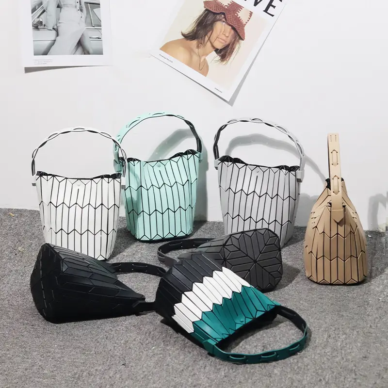 Women's Japan rhombus basket luxury Handbags Y2k Famous Designer Aesthetic color bucket shoulder fashion shopping Tote Brand bag