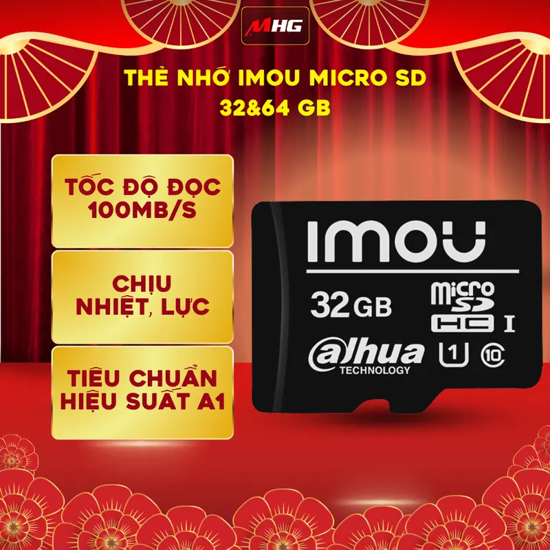 Thẻ Nhớ Camera Dahua & IMOU Micro SD 32&64GB Class 10 U1 | Lưu Trữ Video Full HD, Hình Ảnh Sắc Nét | Đọc/Ghi Tốc Độ Nhanh | Phụ Kiện Bền Bỉ, Chống Nước, Chống Sốc, Chịu Nhiệt | Đáp Ứng Mọi Nhu Cầu Lưu Trữ Dữ Liệu l Hàng Chính Hãng Bảo Hành 5 Năm 0