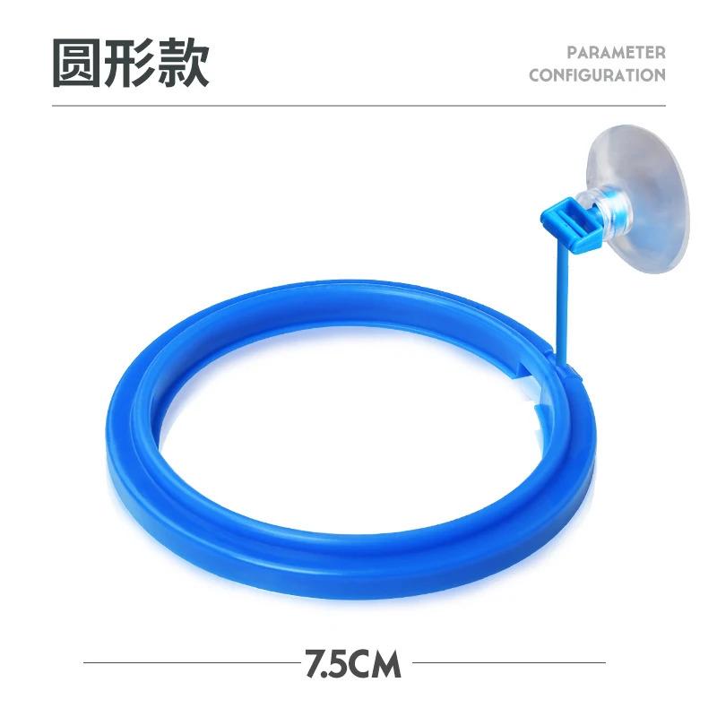 Product Introduction of Aquarium fish tank feed ring floating food tray feeder square circle accessories fish food feeder black suction cup 12