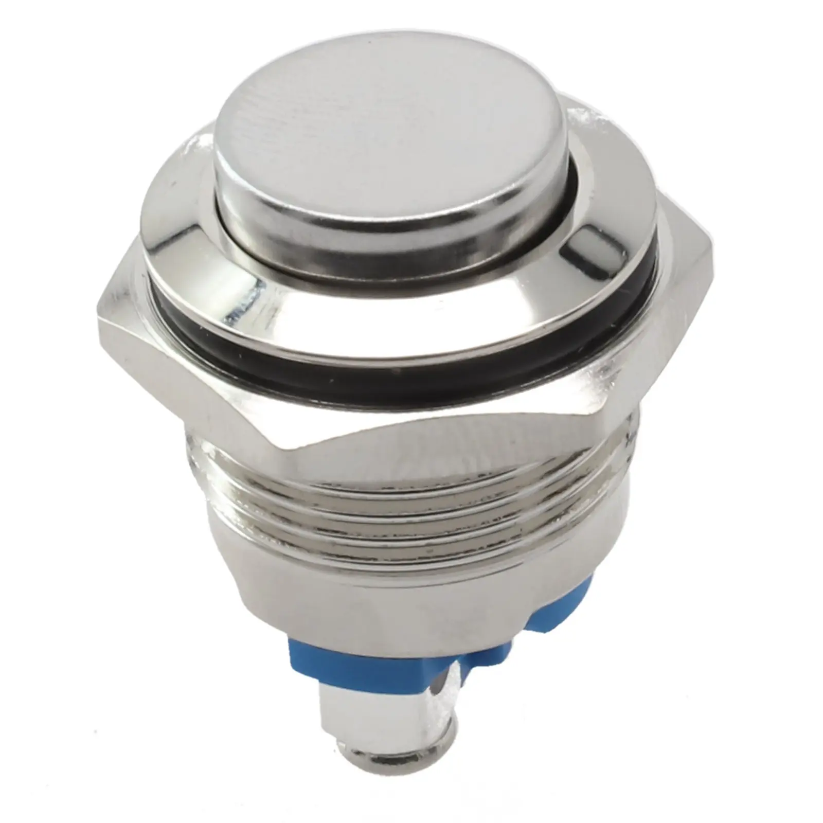 Công Tắc Kim Loại Tròn, 12V, 16mm, Nút Nhấn, Công Tắc Còi Tạm Thời, Chống Thấm Nước, Công Tắc Điều Khiển Rơ Le Contactor, 1NO