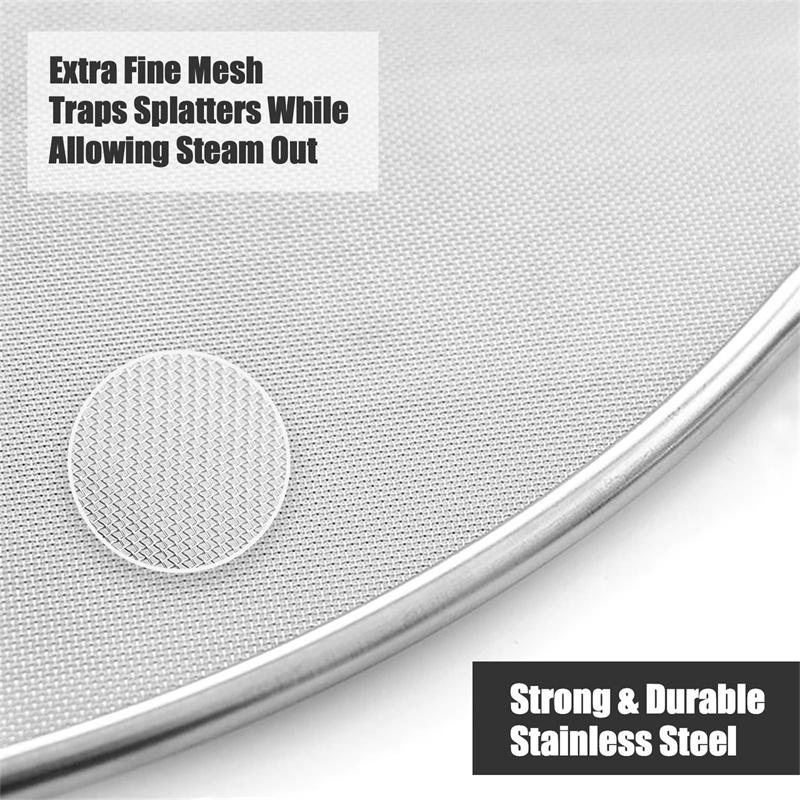 Product Introduction of 25-33cm Oil Splash Proof Mesh Cover Grease Splatter Screen Frying Pan Lid Home Spill Proof Mesh Cover Kitchen Tools<Easy Cook> 28