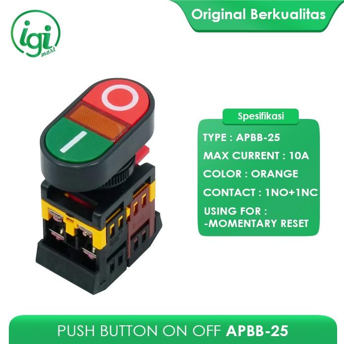 Jual PUSH BUTTON DOUBLE APBB25 / PUSH BUTTON ON OFF - Kota Surabaya ...