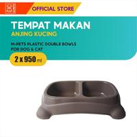 Gambar M-Pets Plastic Double Bowls 2 x 950 ml /Tempat Makan Hewan dari M-Pets Volk Pets Indonesia Kota Tangerang 4 Tokopedia
