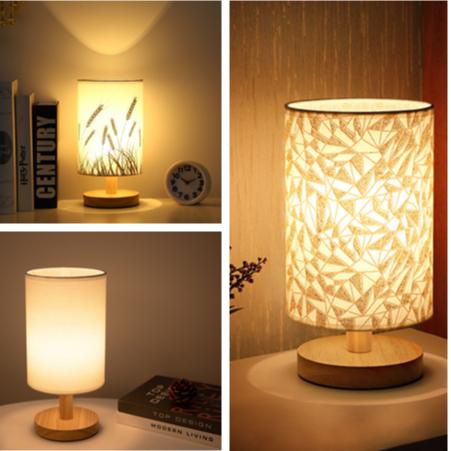 Product Introduction of Usb Dimmable Table Lamp Fabric Shade Table Lamp Led Bedside Night Lamp Bedroom Study Reading Desk Lamp 0