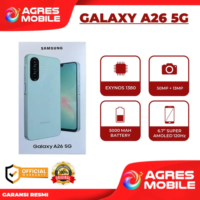 [ LIVE EXTRA ] SAMSUNG GALAXY A26 5G ( 8GB/256GB ) GARANSI RESMI