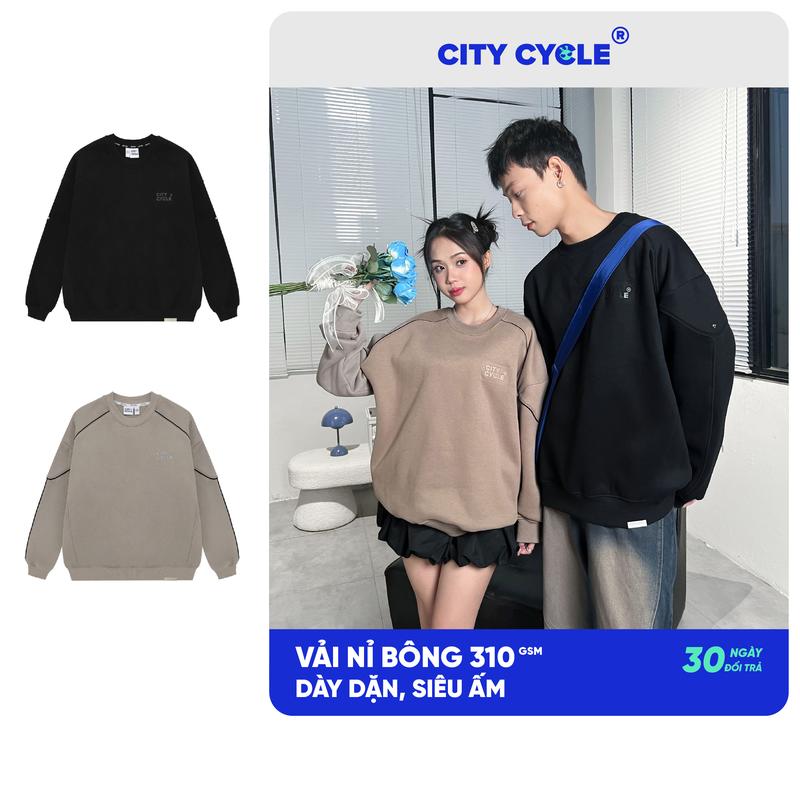 Áo sweater nam nữ đôi nỉ bông dày mùa thu đông Local Brand Chính Hãng City Cycle Áo Sweater Meteor