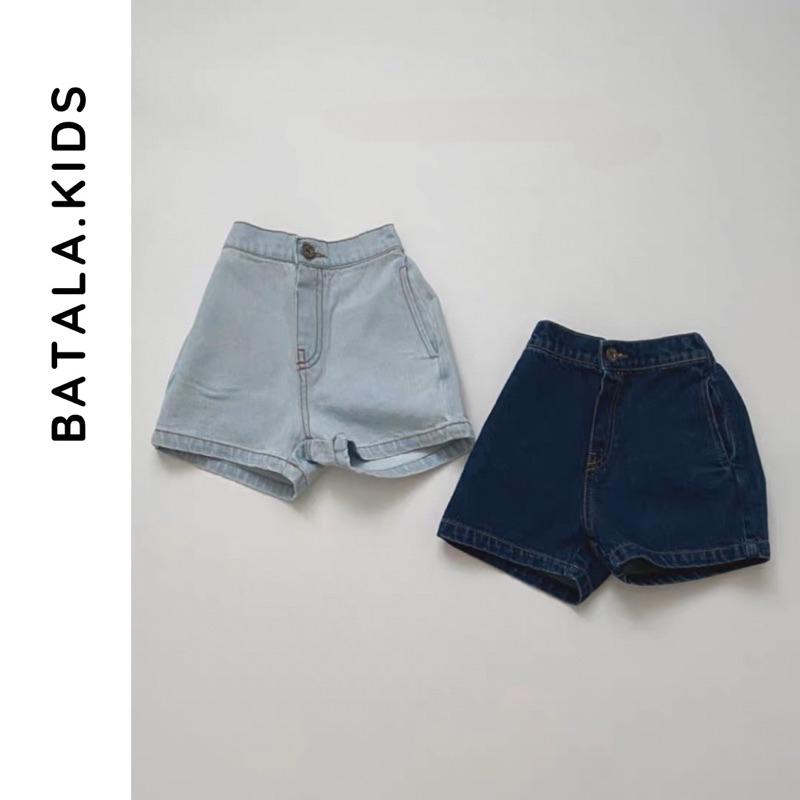 (Tăng size khi mua ạ) Quần short jean cho bé trai bé gái Batala kids Quần đùi bò phong cách Hàn Quốc cho bé từ 10-22kg SHORTJEAN