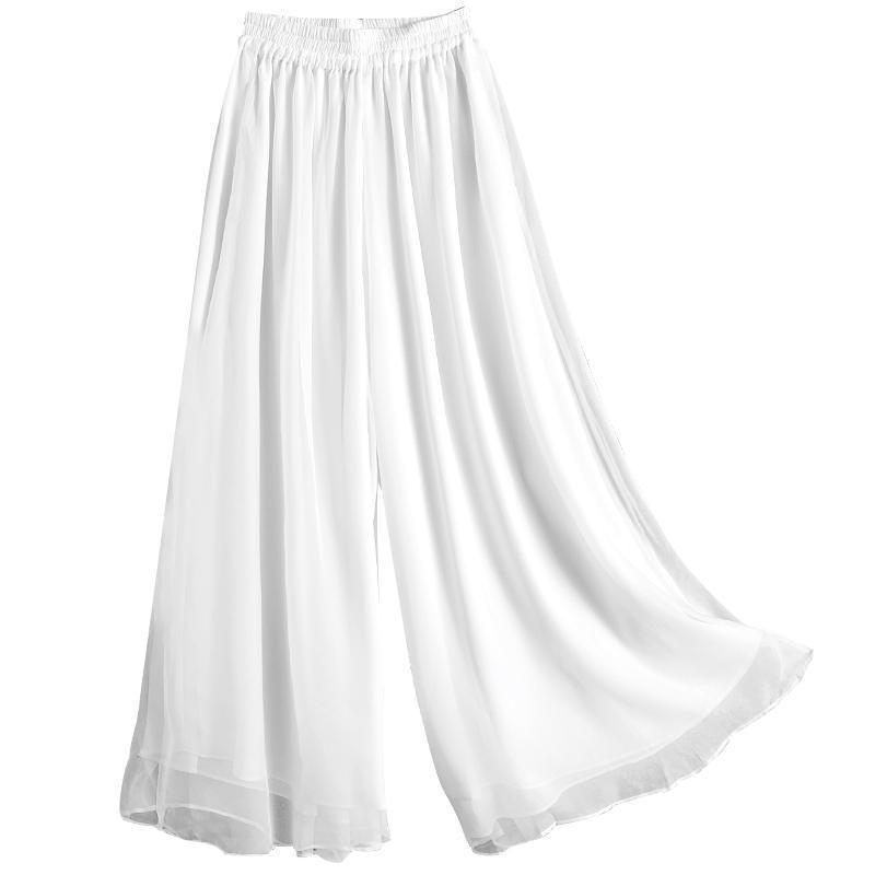 Quần Dài Ống Rộng, Chất Liệu Voan, Dành Cho Nữ, Dáng Rộng Và thụng, Cạp Cao, Dáng Ôm, Quần Culottes, Thích Hợp Cho Mùa Hè, Quần Dài Mỏng, Hàng Mới Về 2024, Thích Hợp Cho Cô Gái Đầy Đặn 6
