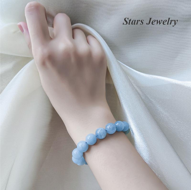 Product Introduction of Vòng Tay Aquamarine, Đá Tự Nhiên, Dành Cho Phụ Nữ, Độc Đáo Ins, Cao Cấp, Tinh Tế, Trắng Ngọt Ngào, Quà Sinh Nhật Cho Bạn Gái, Miễn Phí Vòng Tay 23
