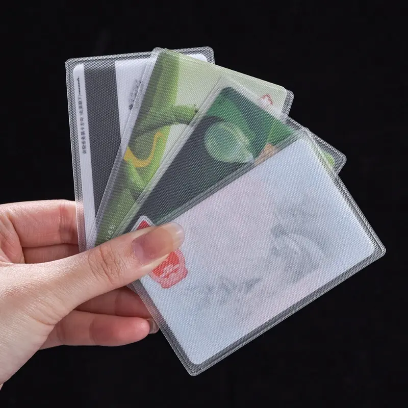 Chủ thẻ trong suốt không thấm nước, 10 cái, chất liệu PVC mờ, chống từ tính, thích hợp cho thẻ tín dụng và ID, bao đựng thẻ, tay áo bảo vệ thẻ, Welove Store 0