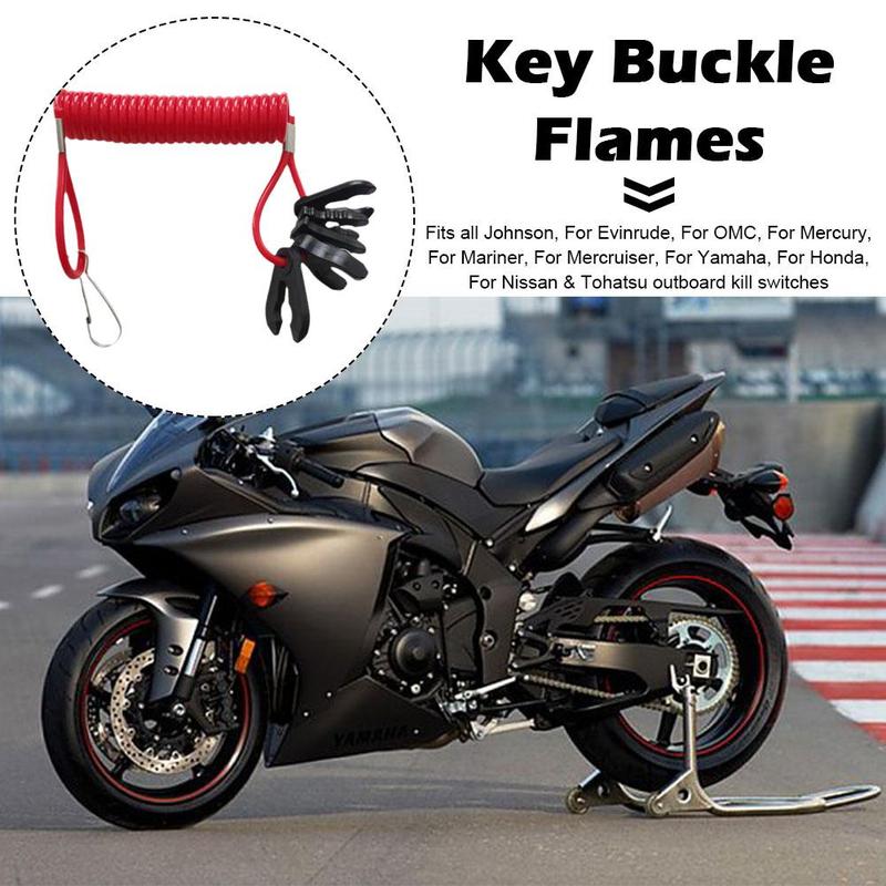 Product Introduction of 1set 7 Keys Boat Engine Outboard Motor Kill Switch Lanyard Motorboat Safety Urgent Rope Key Selling Reminder Tether Flameout Rop 28