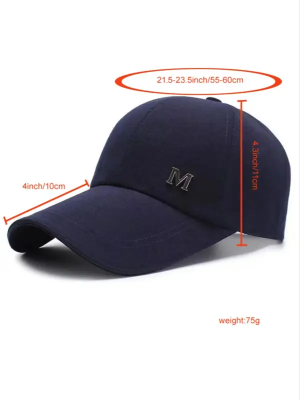Unisex Casual Trendy Letter Decor Baseball Cap, Street Style Sportive Baseball Cap, Fashion Hat for Men & Women for All Season 7