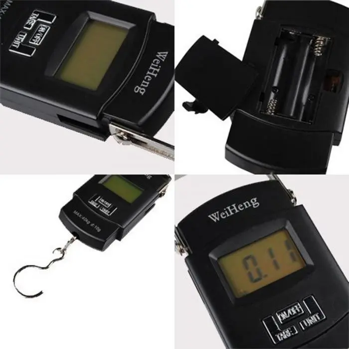 WeiHeng Timbangan Koper Tas Gantung Digital Scale 50kg 0.01kg - WH-A08 - Black 6