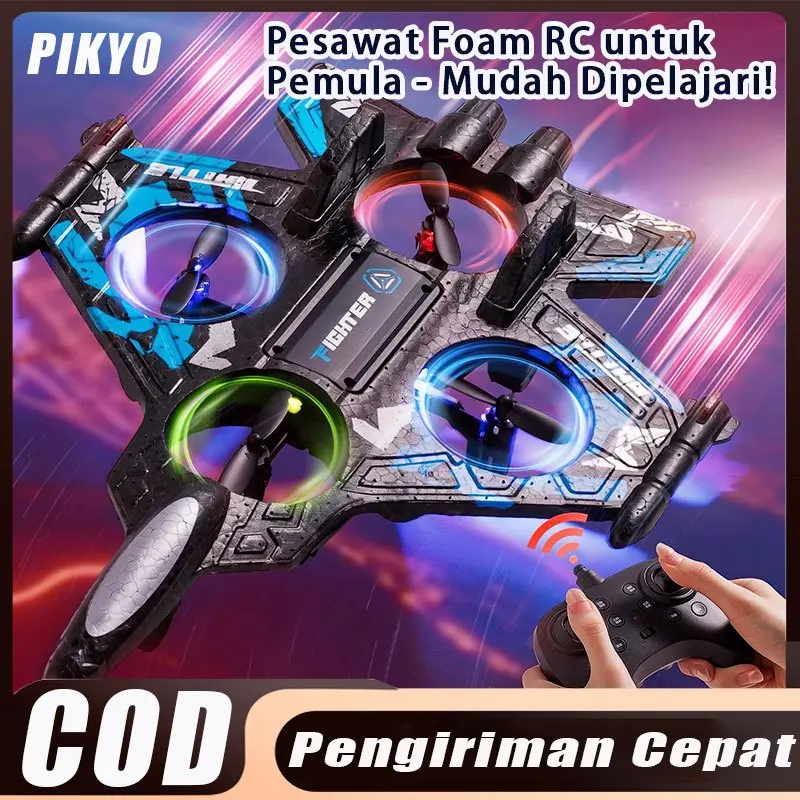 PIKYO 2.4G EPP mote Control Led Glider Airplane Foam Rc Pesawat Terbang 360 Penerbangan Mainan Anak/Tahan Jatuh Dan Tabrakan