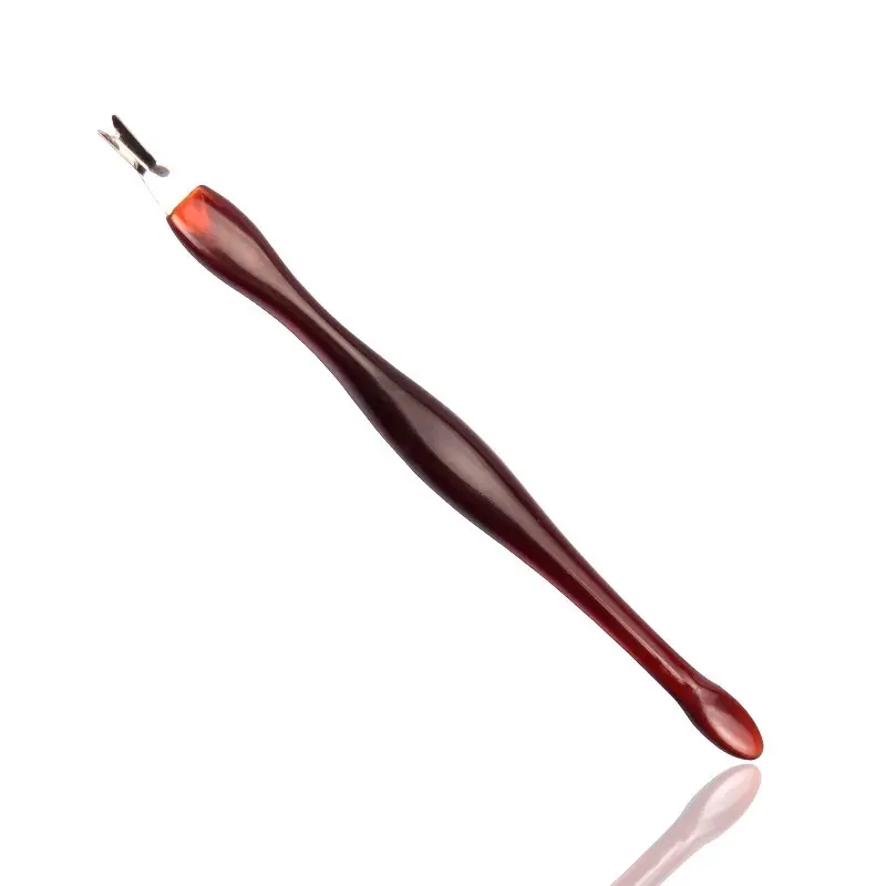 Pembersih Kutikula Lidah Ular Cuticle Trimmer Nail Fork Pendorong Kutikula Manicure pedicure 3