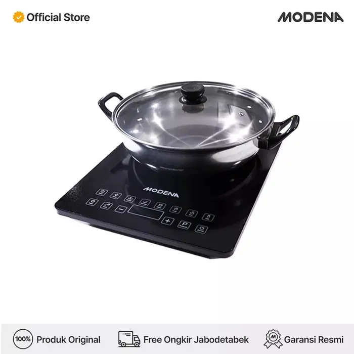 Modena Kompor Induksi Portable Free Panci PI 1310 RGBK 1310RGBK PI1310 Hitam 1