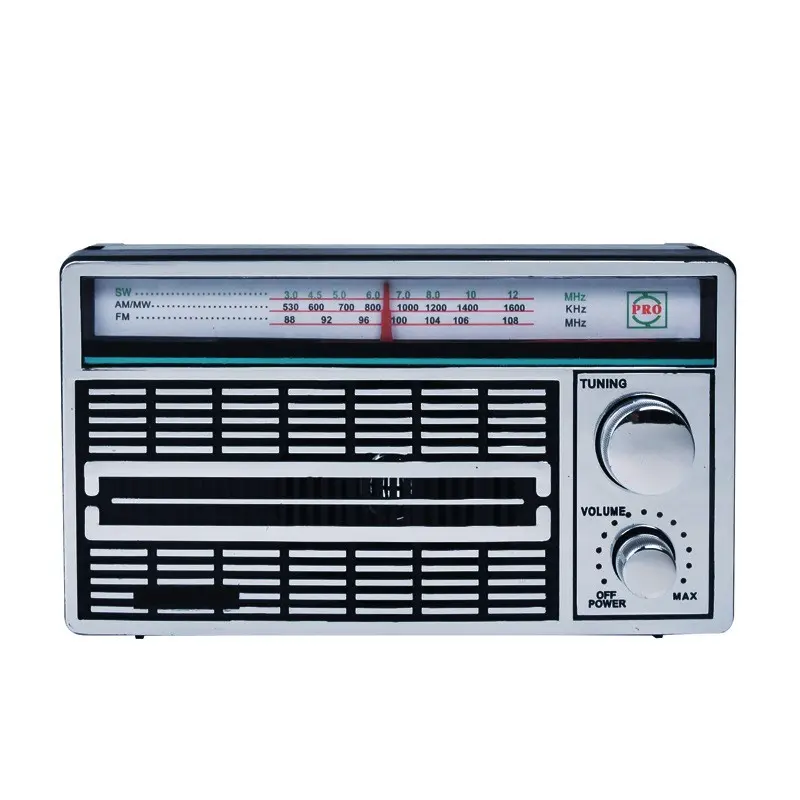 Radio Cổ Điển Cầm Tay Phiên Bản Nâng Cấp, Với Loa Động, Sạc USB Và Pin Nghe Nhạc Không Dây