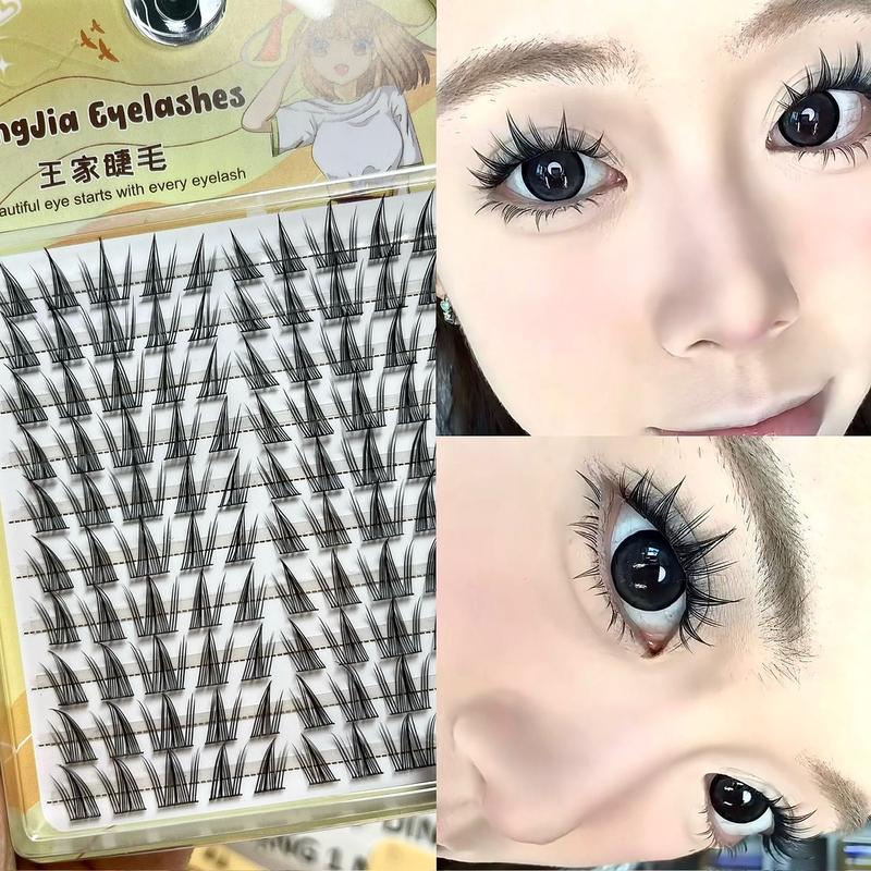 Mi Giả HOA QUỲ TỬ-8 HÀNG- KHÔNG KEO NHÍP Tách Sợi Mi Chùm Tự Nhiên Trông Như Mi Thật Không Gây Nặng Mắt Có Thể Tái Sử Dụng Kích Thước Lông Mi 13mm Nữ Mỹ Phẩm Trang Điểm