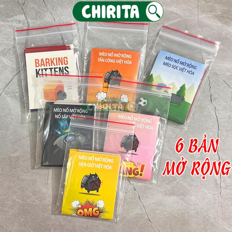  Mèo Nổ 6 Bản Mở Rộng Việt Hóa Exploding Kittens BoardGame - Trò Chơi Giải Trí Chirita 