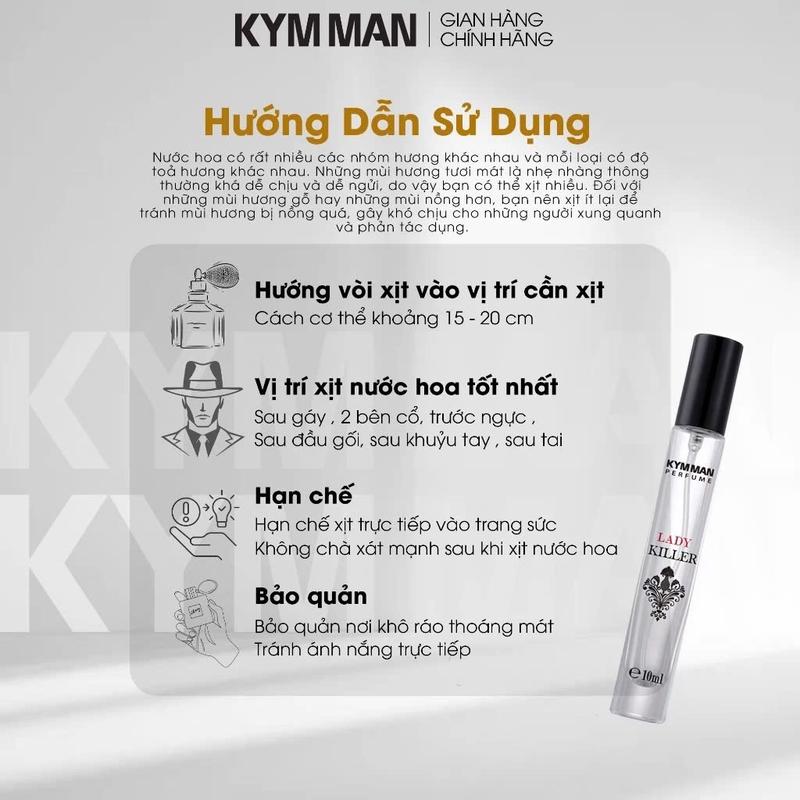 Nước Hoa nam LADY KILLER 10ml - KYM MAN Perfume Cosmetic 2