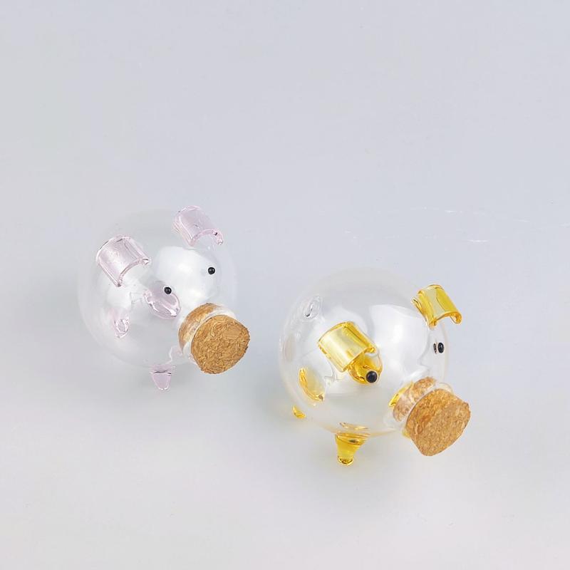 Product Introduction of COD 4cmX5cm Mini Piggy Bank for Beans 1.57inchX1.97inch Glass Box Desktop Accessories Office Decorations Gifts Newest Version 8