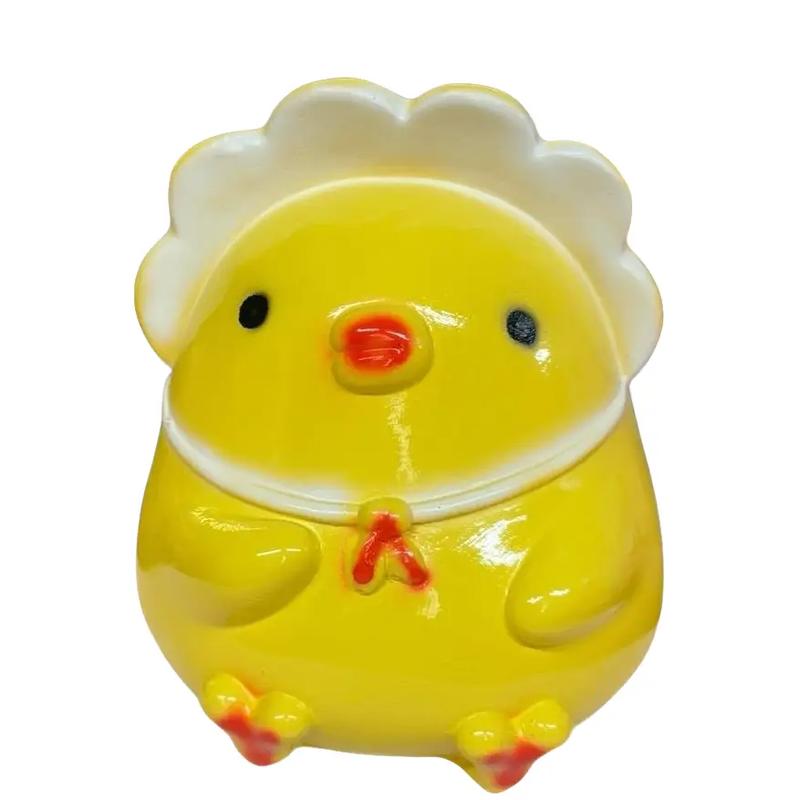 Gà Con Heo Tiết Kiệm KT 16x14cm Lỗ Tròn Ống Heo Ống Tiết Kiệm Lợn Đất Thạch cao Đựng Tiền ống  heo lỗ tròn Đồng mini