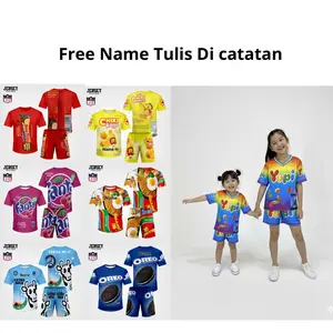 Setelan Anak Jersey Unisex Oversize Kemasan Snac yupi pelangi Terbaru (Bisa Castom Nama) Oneset Free Name