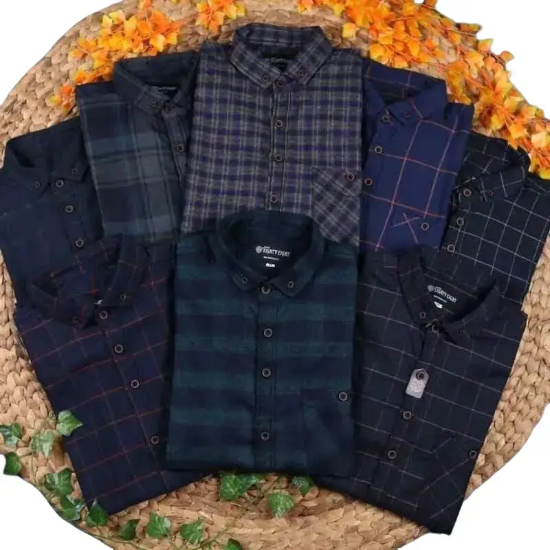 kemeja flanel premium pria dewasa lengan panjang V-Neck Lembut Motif Nyaman Casual Distro Kotak