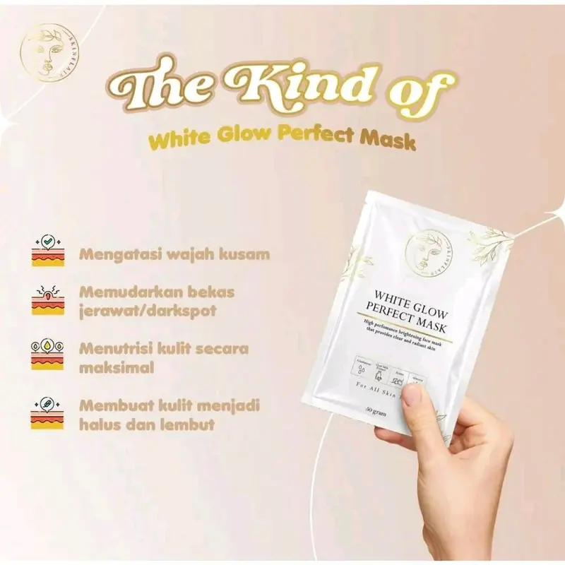 READY WHITE GLOW PERFECT MASK by SKINFLAIR Masker Mencerahkan 6
