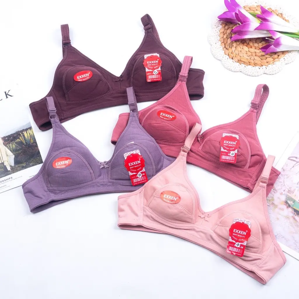 (PAKET 3PCS) BRA Busui EXXEN TANPA BUSA  / NURSING BRA MATERNITY TANPA KAWAT 34 / 36 / 38 / 40 / 42 Ibu Hamil Wanita