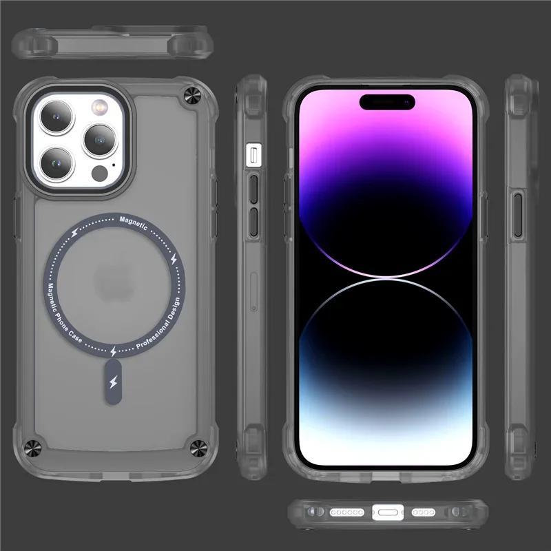 Product Introduction of Military Armor Tough Shockproof Magsafe Case For iPhone 16 15 14Pro Max 13 12 11 16 Pro Max 15 16Plus 14Plus Hybrid Matte Magnetic Wireless Charging Cover Casing 6