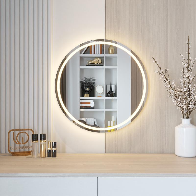  Gương DLQ Tròn Treo Tường Có Led Cảm Ứng 3 Màu Tiện Lợi 