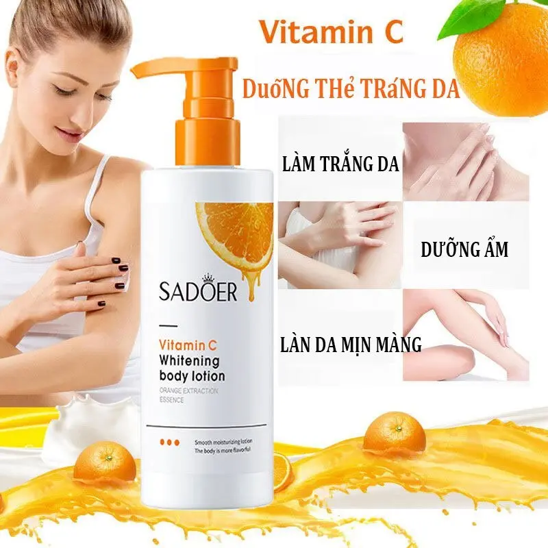 Dưỡng Thể  Da Body Vitamin C 250g - Làm Đẹp Da, Dưỡng Da Body Women Nữ Dưỡng Body Đều Màu Da truyền sữa tắm trắng d'oralie  dưỡng trắng alpha arbutin scrub