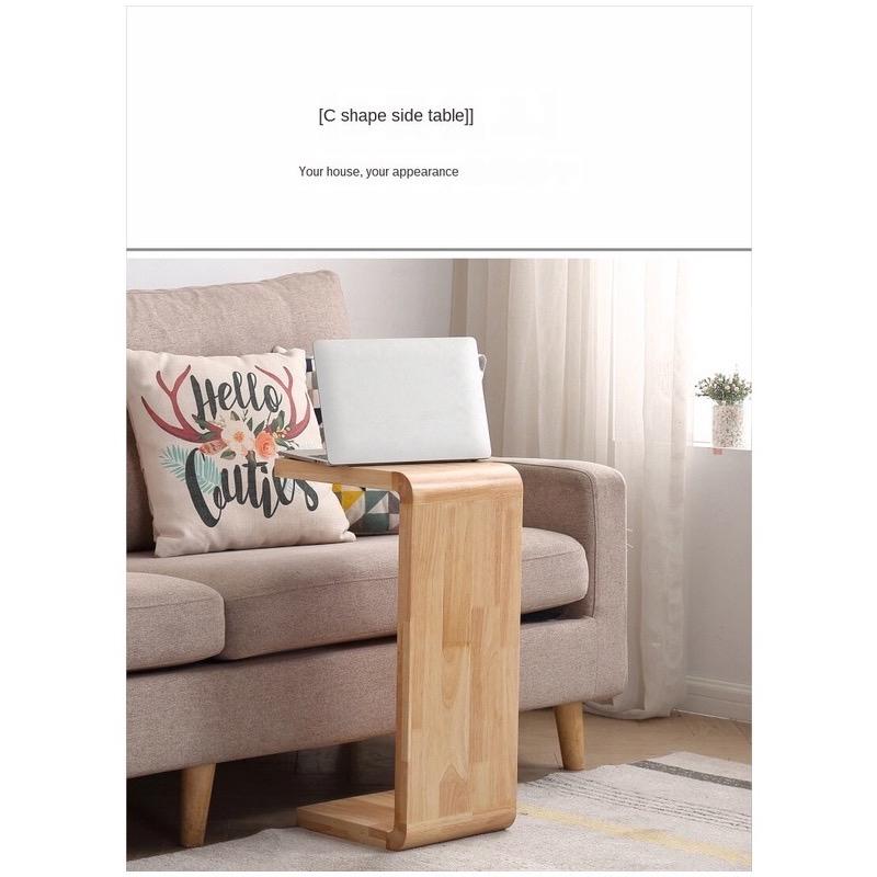 Product Introduction of 【SG-STOCK】Side Table， Solid Wood U-shaped Bedside Table， C-shaped Storage Rack， Corner Creative Living Room Coffee Table 11