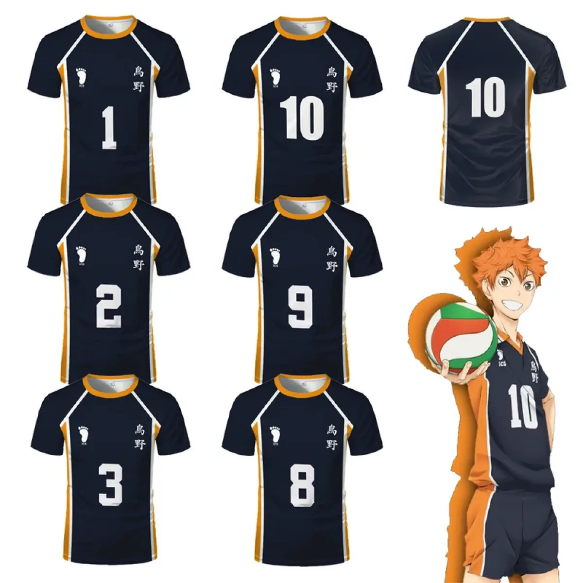 Anime Haikyuu Cosplay Costume Karasuno High School Volleyball Club Hinata Shyouyou Kageyama Sportswear Jerseys Halloween Gifts Menswear Clothing