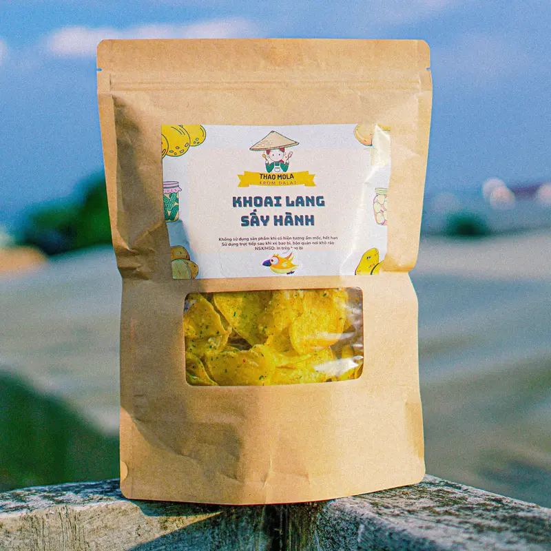 Khoai Lang Sấy Hành Mặn Ngọt - Giòn Ngon Ngọt tự nhiên - Món Lạ Vườn Nhà - Đồ ăn vặt snacks 2