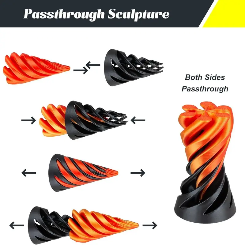 Pack De 6 Conos Imposibles En Espiral – Juguete Antiestrés 3D Con Ilusión Óptica Para Adultos Y Niños