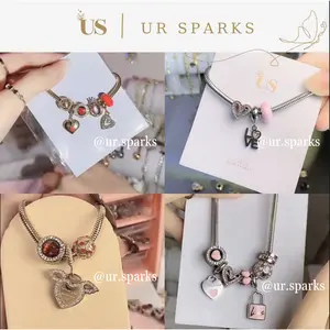 [SPECIAL 3.3] Ur.sparks • Paket Hemat CUSTOM Set DOR (Gelang Charms 1 Set FULL TITANIUM) ANTI KARAT - PILIH DAN RANGKAI DI LIVE Aksesoris Perhiasan