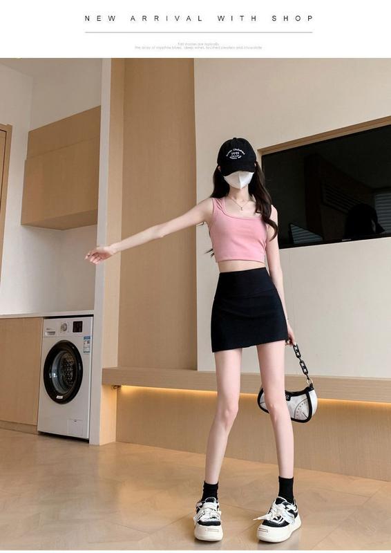 Product Introduction of New summer side slit yoga culottes women's anti-walking light slim sheath skirt A-Line sports skirt 8